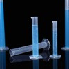 NUOLUX Measuring Cylinders, 5 Pieces, Graduated, Plastic, Transparent, For Laboratory