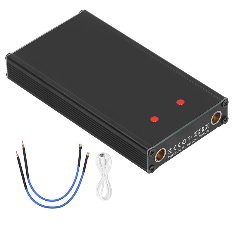 Spot Welding Machine Black Mini Portable DIY Aluminum Alloy Fireproof