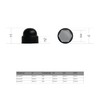 20 x Hexagonal Cover Caps - Made in Germany -