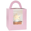 qiqee - Cajas individuales para cupcakes (50 unidades, de lavanda),