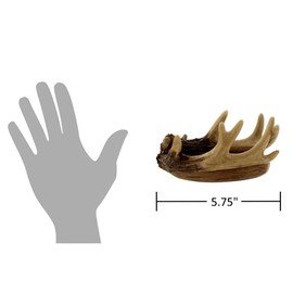 The Bridge Collection Wildlife Deer Antler Salt and Pepper Shaker Set - Lodge Style Kitchen and Dining Table Accessory - Hunting Themed Cabin Decor