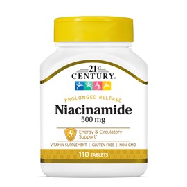 21st Century Niacinamide 500 mg Prolonged Release Tablets, 110 Count