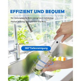 Elektrisches Flaschenbürste Baby Set, Babyflaschen Reinigungsbürste mit Babyflaschen-Bürste, Lanyard, 1800mAh Elektrische Flaschenreiniger Bürste für Wasser/Milchflaschen Reinigung