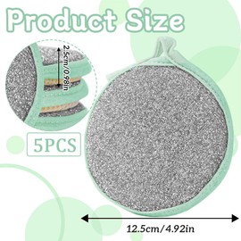 Sponge Pack of 5 Double-Sided Dishwashing Cotton Washing Up Sponge Scouring Sponges Washable for Reuse Household Cleaning Tools Will Not Damage the Pot and Bowl