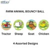 eMKay® Pack of 20 Farm Animal Bouncy Balls – Jet