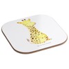 Mr. & Mrs. Panda Giraffe Satisfied Drinks Coaster, Gift, Glass