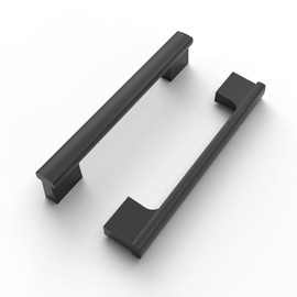 FILTA 5 Inch(128mm) Hole Centers Matte Black Cabinet Pulls(Set of 10),Stylish Black Handles for Cabinets Kitchen Cabinet Pulls Cabinet Hardware for Cabinets Cupboard Drawer