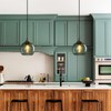 LBSQJ Gray Green Glass Pendant Lights Kitchen Island Lighting Globe