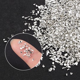 Kozelo 6 Colours Shredded Glass Pieces - [1-3 mm x 33 g] Irregular Metallic Glass Colours for Decorations, Nail Art, Electroplated Surface