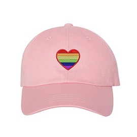 Prfcto Lifestyle Pride Heart Dad Hat - Pink Baseball Hat - Unisex