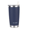 SILICANICE Navy Soft Touch Body & Detachable MacStraw Tumbler with