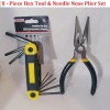 Tool Bench Hex Key Tool & Needle Nose Pliers Set