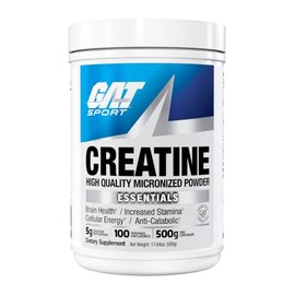 GAT SPORT 100% Monohidrato de creatina en polvo - 500 gr - 100 porciones - Para hombres y mujeres - Sin Sabor - 100'% Creatina Micronizada de alta pur
