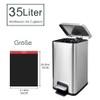 Black Bin Liners 35 L with Drawstring Pack of 50