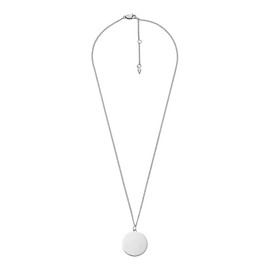 Fossil Necklace for Women Drew, Length: 460mm+55mm, Width: 21.5mm, Height: 21.5mm Silver Stainless Steel Necklace, JF04384040