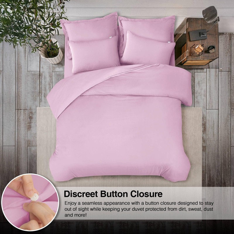 LYMA Bedding Duvet Cover Set Double Plain, OEKO-TEX Certified, Ultra