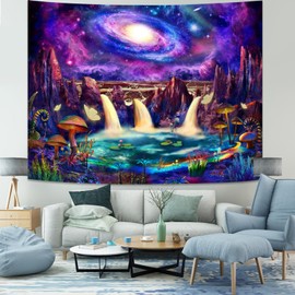 Lunerfex Galaxy Mountain Space Wall Tapestry - Celestial Landscape Wall Hanging for Bedroom and Living Room Decor - 3648 Inches