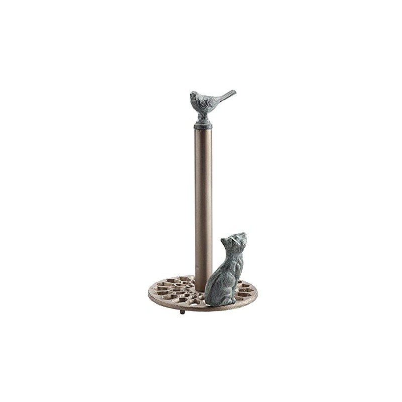 Cat and Bird Paper Towel Holder