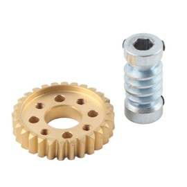 Worm Speed Reducer 28:1 Reduction Ratio Motor Internal Drive Accessories with 28 Teeth Worm Wheel 6mm Bore Gear Shaft