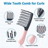 2 Pack Wide Tooth Comb for Curls and Detangling Comb