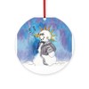 CafePress Punk Rocker Snowman Ornament Round 4" MDF Holiday Ornament
