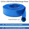Eastrans 2.5" x 50 FT Pool Backwash Hose,Flat 4 inch