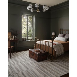 Loloi Magnolia Home by Joanna Gaines Rae Collection RAE-02 Stone/Ivory 5'-0" x 7'-6" Area Rug