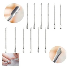 12pzas Empujador D Cutícula Herramienta Manicure Acero Inoxi