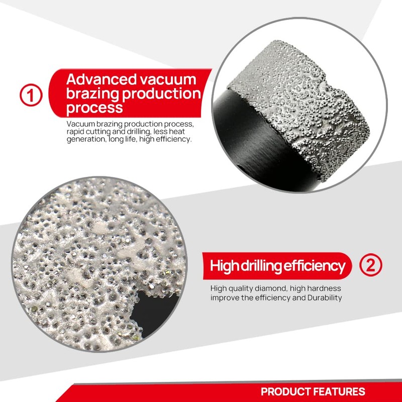 DT-DIATOOL Diamond Core Drill Bits Set Tile Hole Saw for