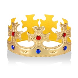 King's Crown Hat, Crown King, Crown Medieval King, Birthday Royal Crown Hats, Golden King Crowns for Adults, Crown Party Hat for Queen Princess Fairy Tale Nobility Accessory Costume Carnival