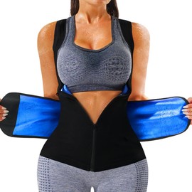 LMCOB Sauna Vest for Women Sauna Waist Trainer Vest Workout Sweat Vest with Zipper Heat Trapping Sauna Suits(LYBH20023-01-M)