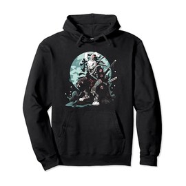 Japanese Anime Rabbit Manga Samurai Character Pullover Hoodie