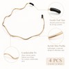 4Pc Thin Metal Headbands, Wavy Headband, Fashionable Hair Accessories for