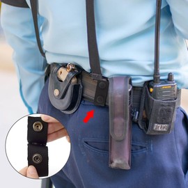 4 Pcs Duty Belt Keepers Police Security Tactical Belt Keeper with Double Snaps Military Equipment Accessories Fixing Security Police Belt Law Enforcement Accessories Duty Belt Holder (Black)