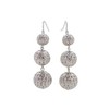 Women Fashion Jewelry Hook Earrings Set Long Silver Mesh Metal