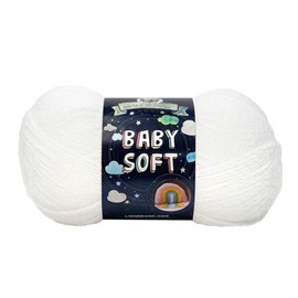 Lion Brand Yarn Company 1-Piece Babysoft Pompadour, Baby White,13.2 x 25.69 x 13.2 cm