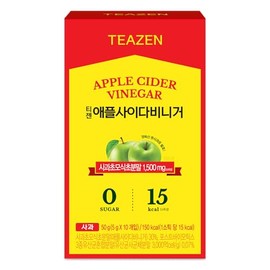 TEAZEN Apple Cider Vinegar Powder Sticks | Green Apple Polyphenols, 3-Strain Probiotic Blend, Supports Gut Health, and Blood Sugar Control | Sugar-Free, Convenient, 10 Sticks (50g)