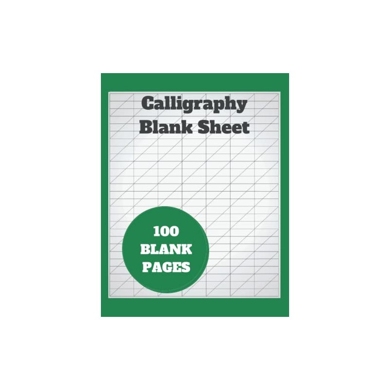 Calligraphy Blank Sheet: Handwriting Paper - Cursive Practice Sheets for
