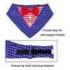 ADOGGYGO American Flag Dog Tuxedo Bandana, Red Blue Pet Tux