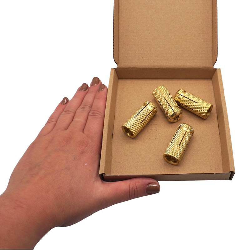 SKIR'CO (Pack of 4) Brass Drop in Anchor M14 x