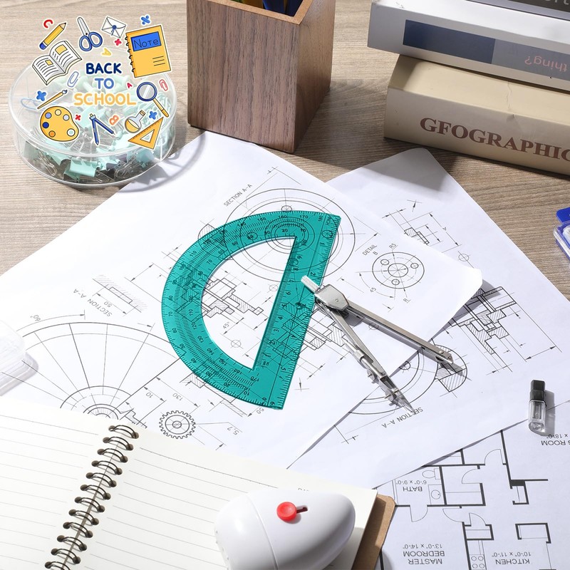 EBOOT Student Geometry Math Set, Drawing Compass and 6 Inch