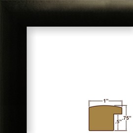 Craig Frames 14x14 Black Frame, White Mat with Opening for 10x10 Image