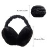 Women's Ear Warmers, Earmuffs, Men's Foldable Soft Black Plush Earmuffs