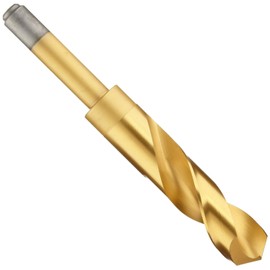 Chicago Latrobe 190C-TN Cobalt Steel Reduced-Shank Drill Bit, TiN Coated, Round Shank, 118 Degree Split Point, 15/16" Size