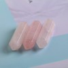 JIC Gem 20 pcs Rose Quartz Crystal Wands 6 Faceted