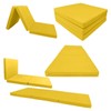 Danfuton Yellow Trifold Foam Bed, Shikibuton, Foldable Ottoman Mat Sit