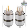 Preffair Audio Power Plug Brass 3 Pin Power Connector 15A/