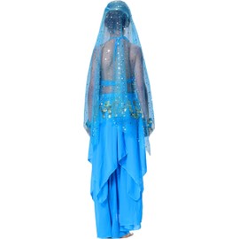 Fairycos Children’s Belly Dance Costume for Girls, 128 134 Carnival Costume, Princess Jasmine Costume for Fancy Dress