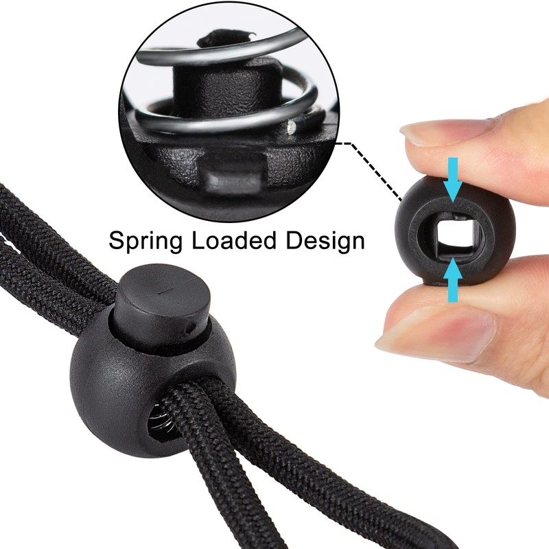 Colourful Cord Clamp Cord Locks Single Hole Spring Cord Locks