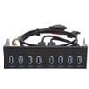 USB 3.0 8 Port Hub with Optical Drive Panel 19PIN